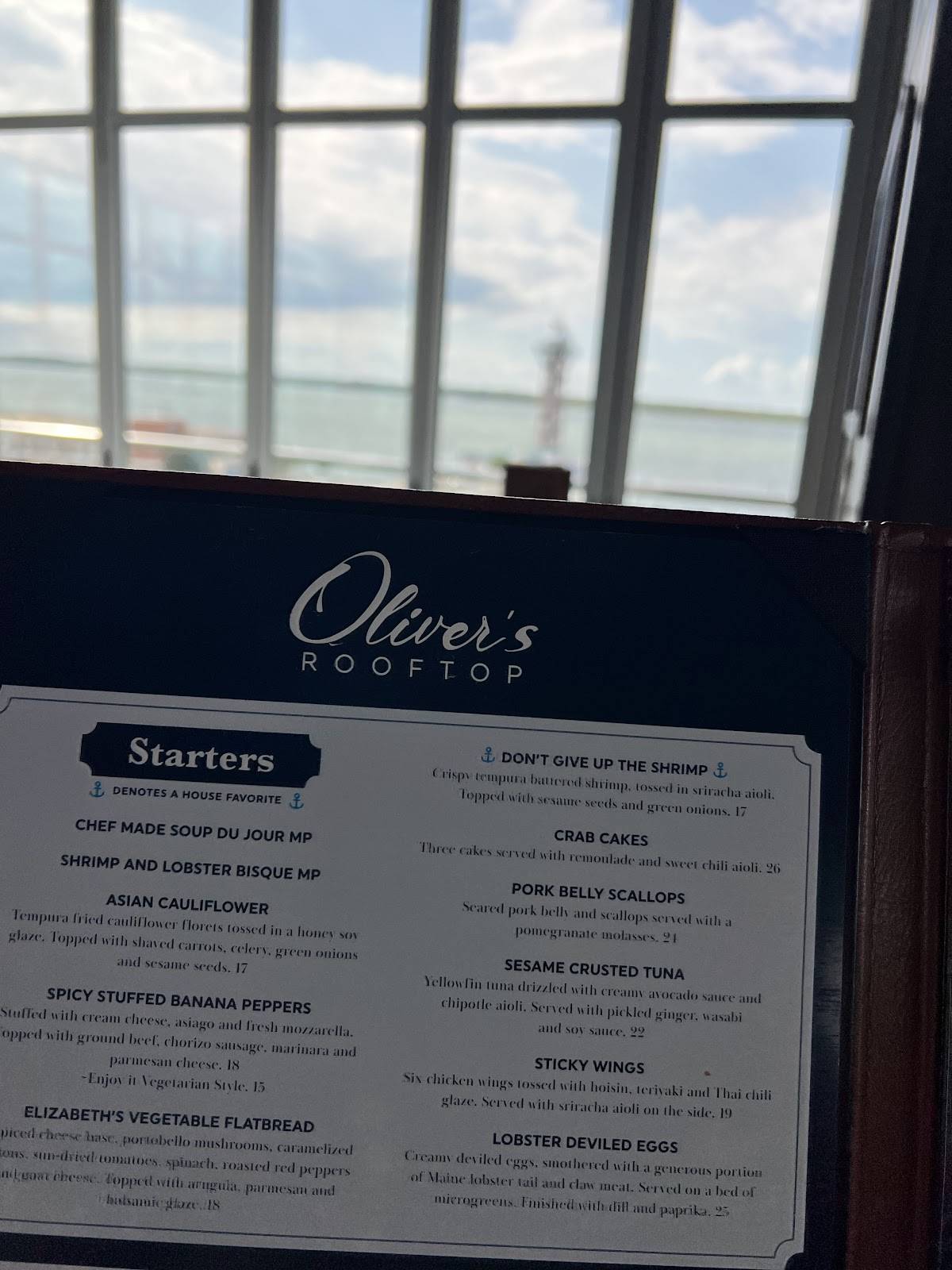 Oliver's Rooftop меню