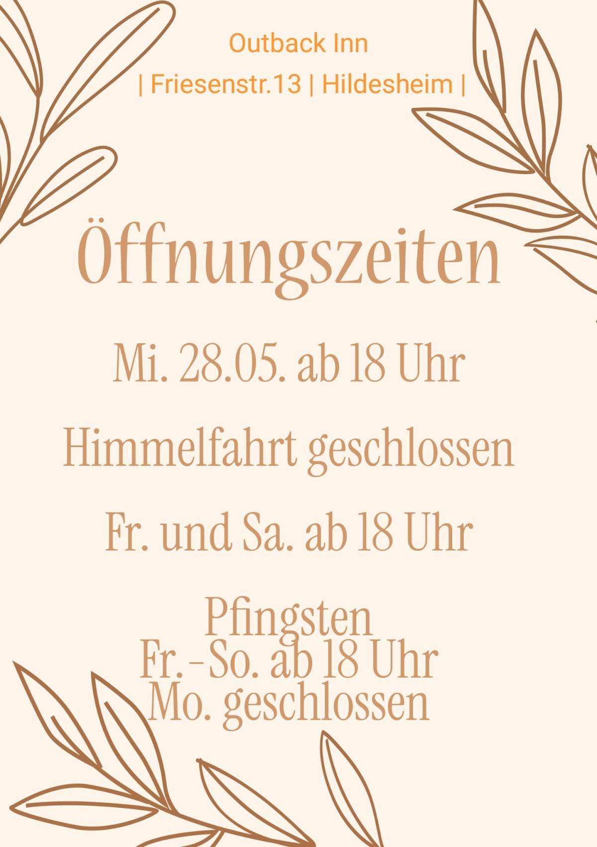 Outback Inn Hildesheim меню