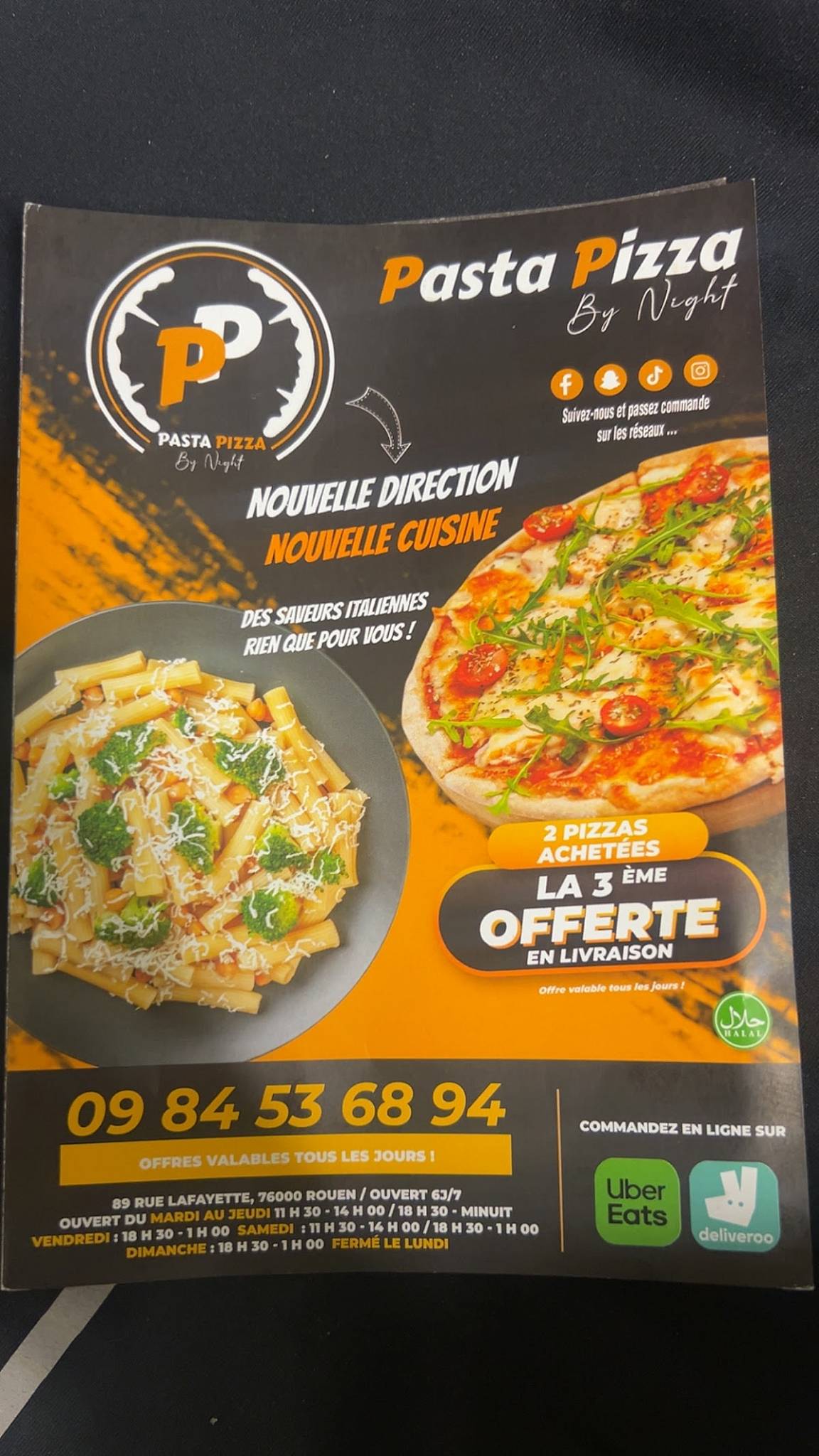 PASTA PIZZA меню