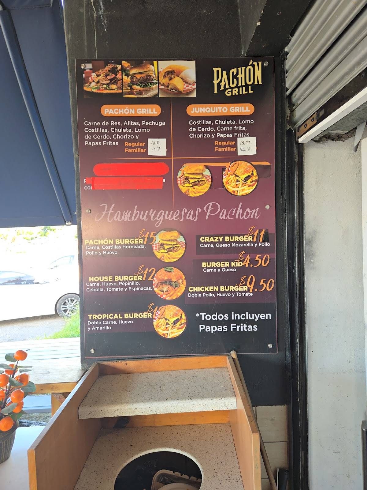 Pachón Grill меню