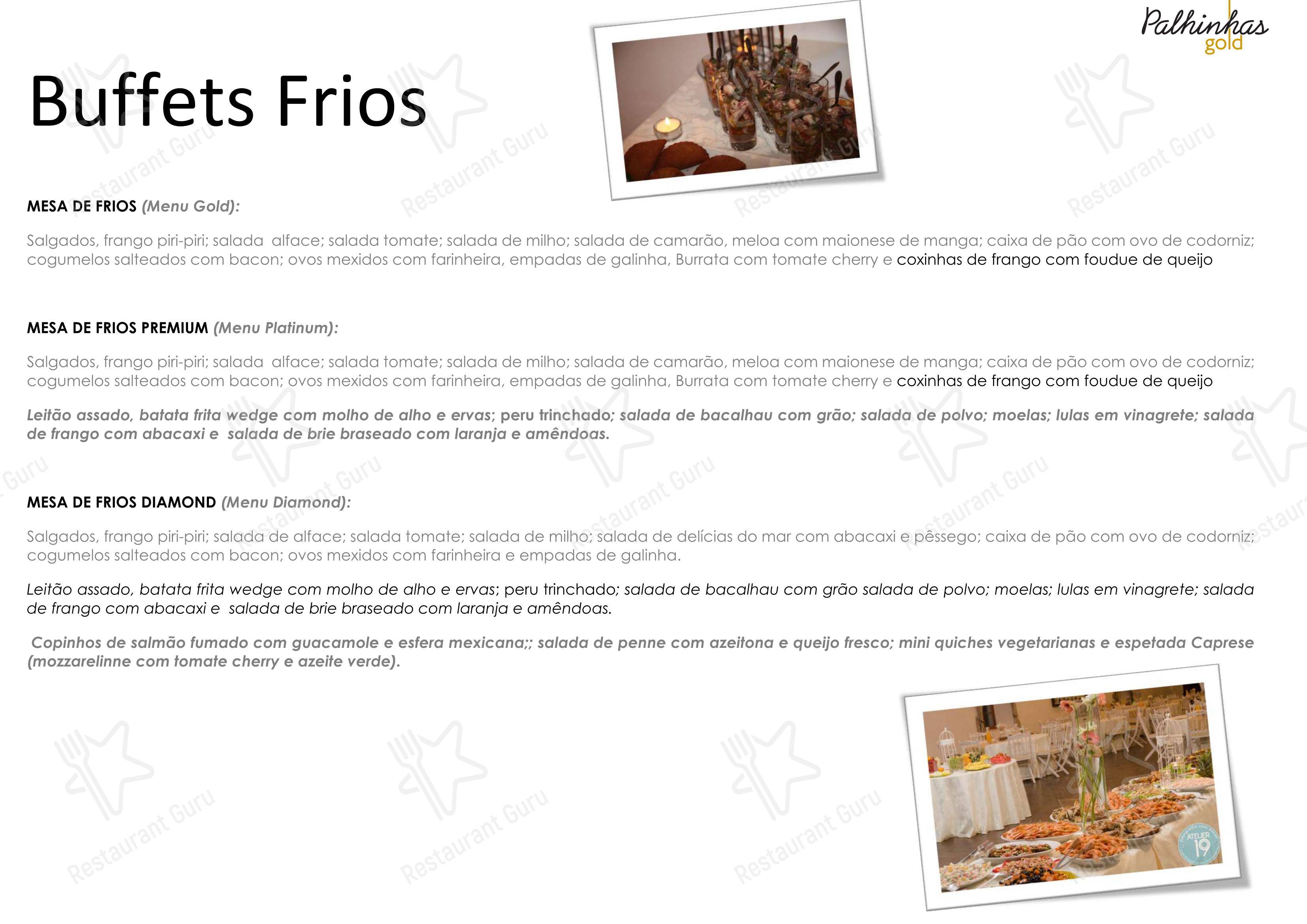 Меню ресторана Palhinhas Gold - Boronia Catering Menu Pack