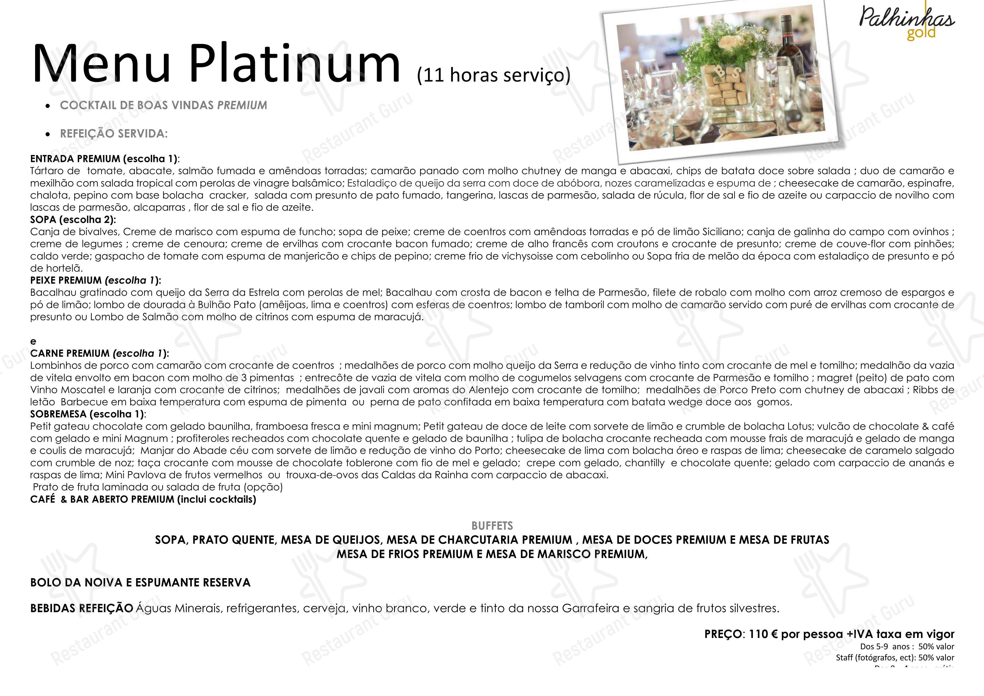 Palhinhas Gold в Риу-Майоре - Boronia Catering Menu Pack