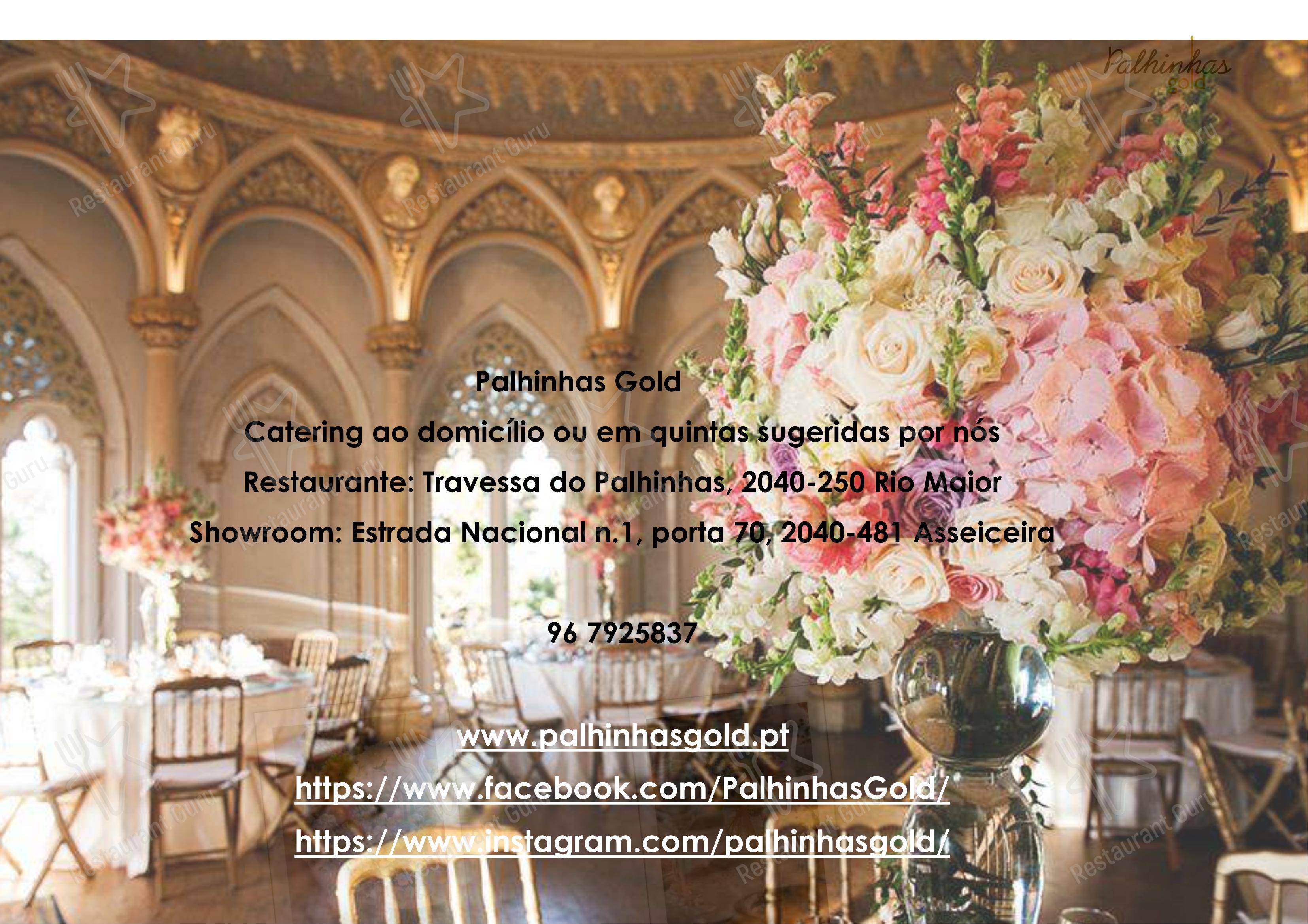 Меню ресторана Palhinhas Gold - Catering Menu
