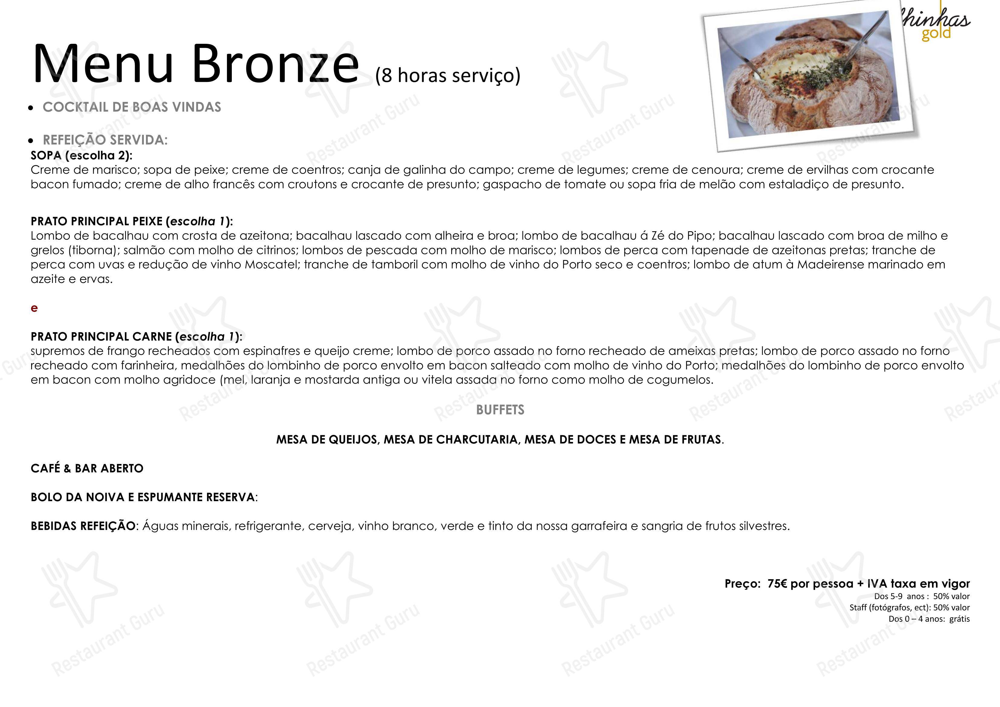 Boronia Catering Menu Pack ресторана Palhinhas Gold в Риу-Майоре