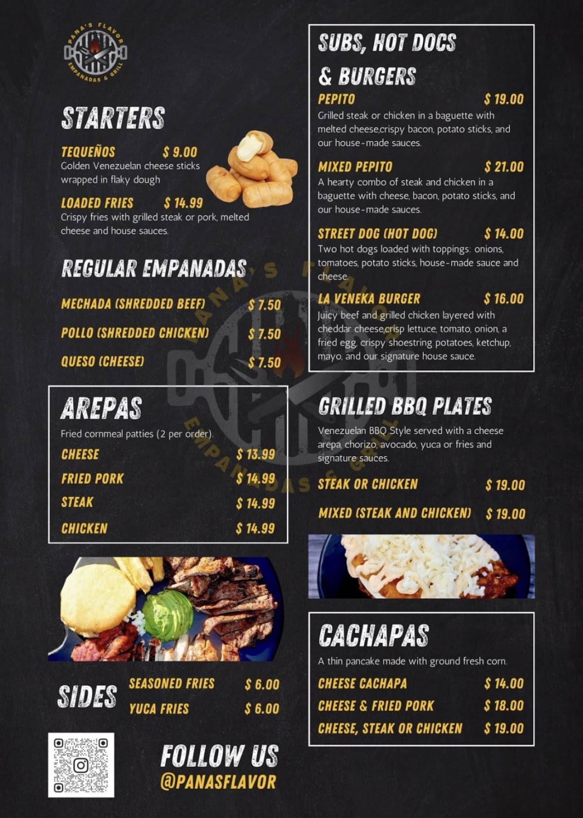 Pana's Flavors меню