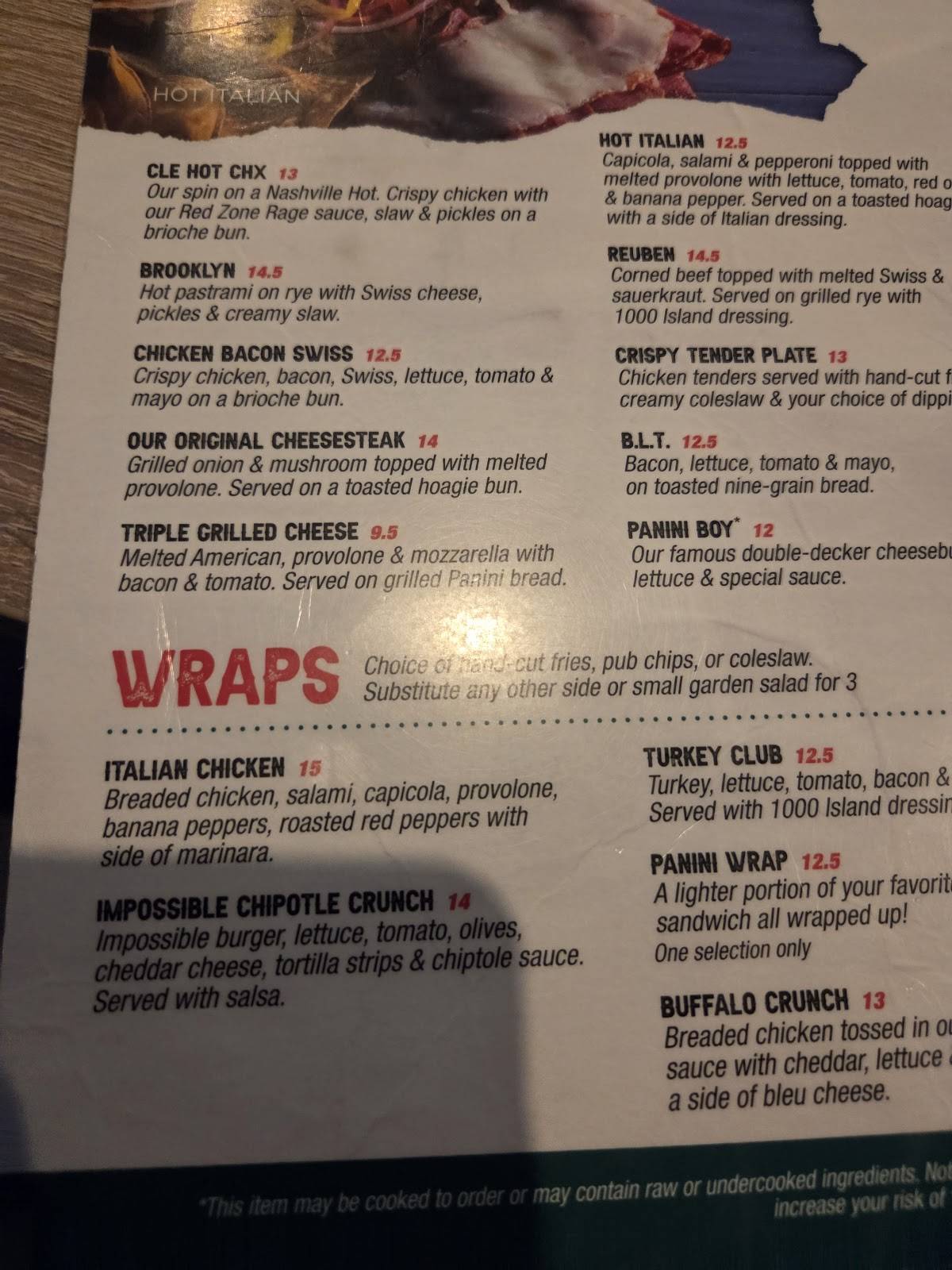 Panini's Bar & Grill меню