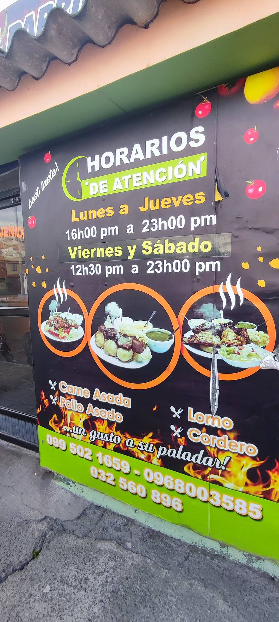 Parrilladas JC меню