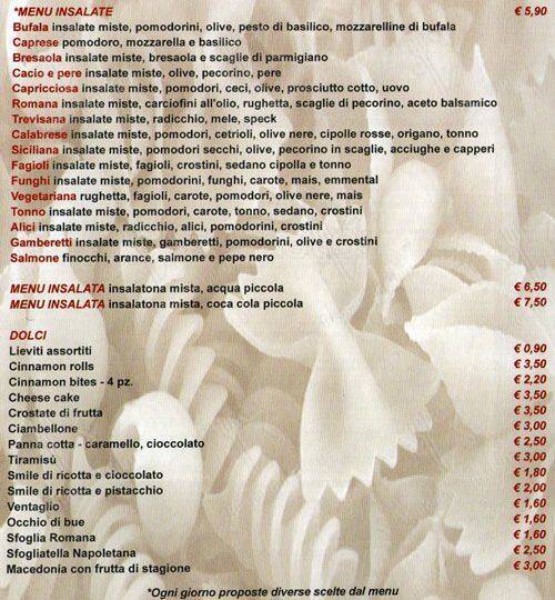 Pastaway меню