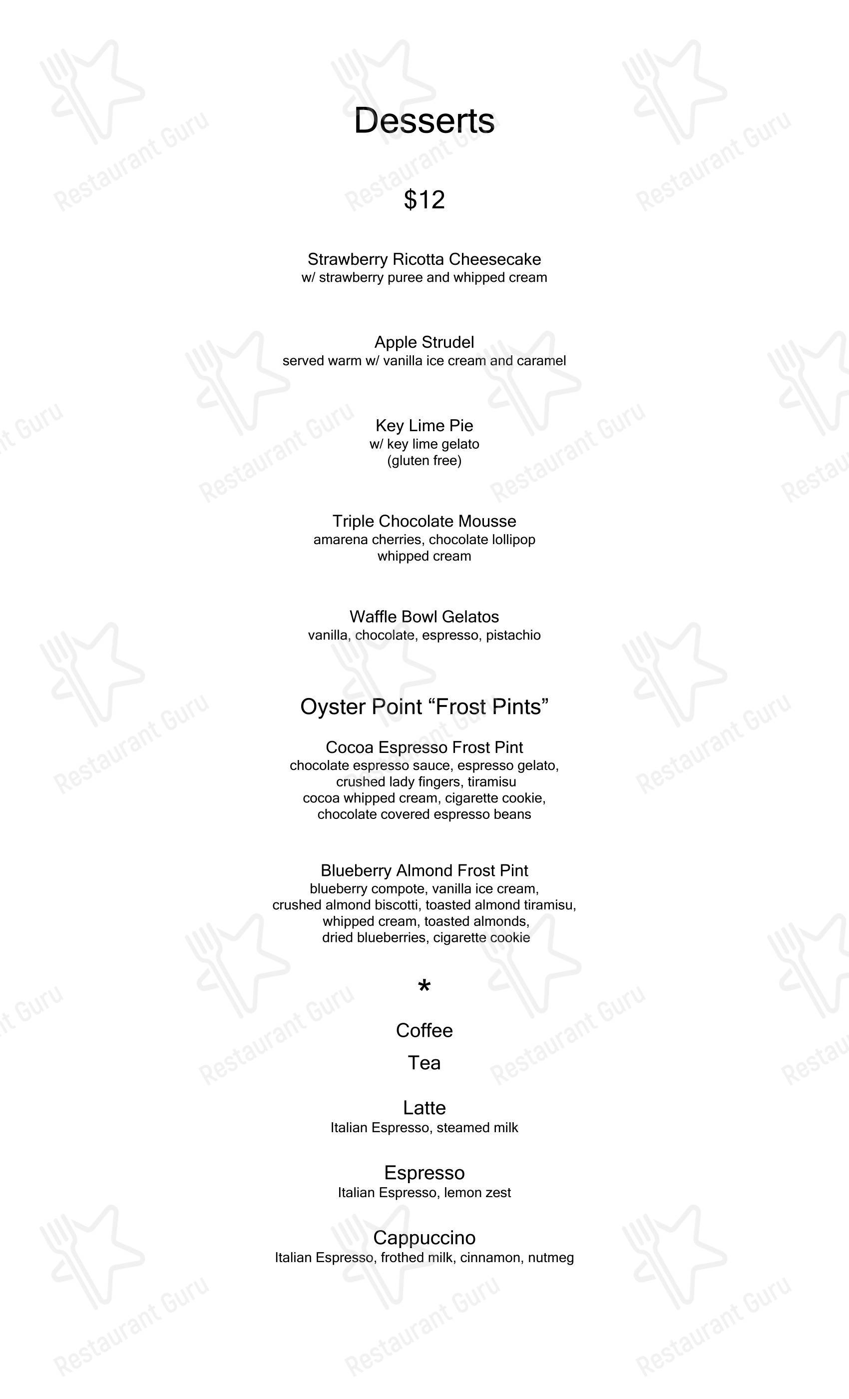 Breakfast Menu ресторана Pearl