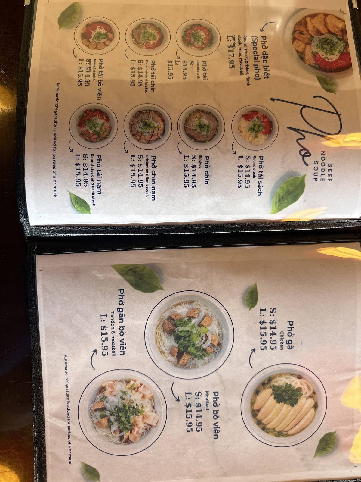 Phở Zone меню