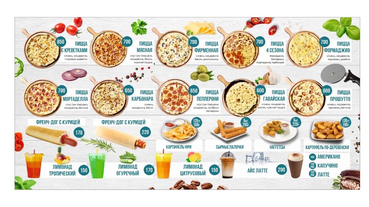 Pizza Coffee меню