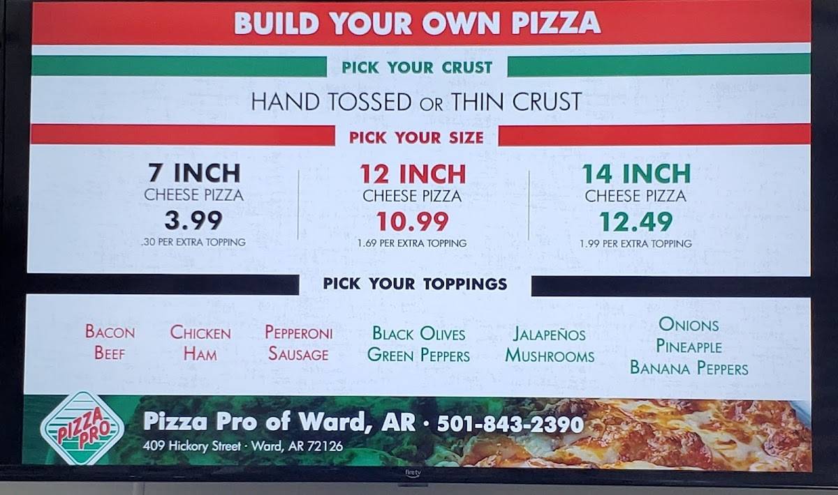 Pizza Pro меню