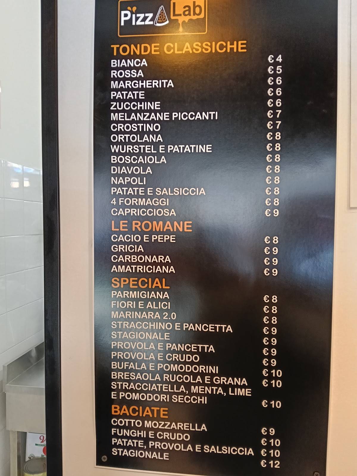 PizzaLab меню