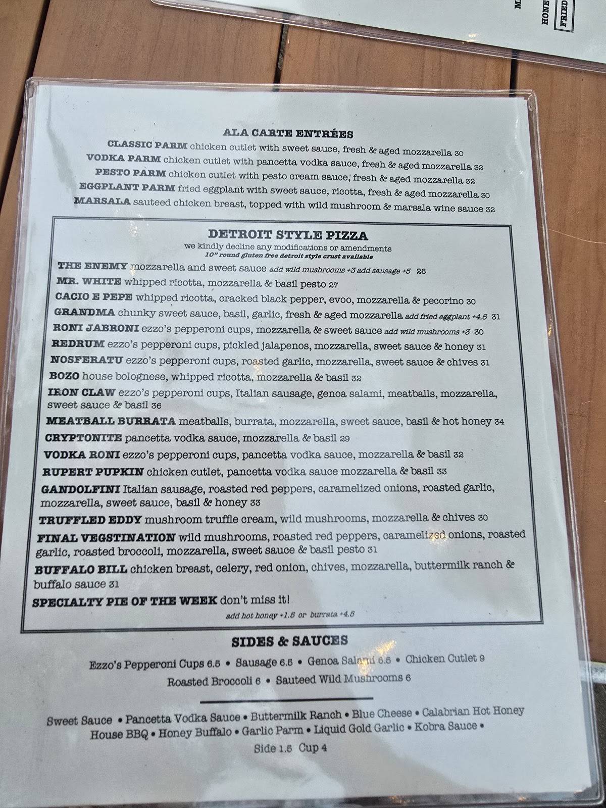 Death By Pizza West Delray меню