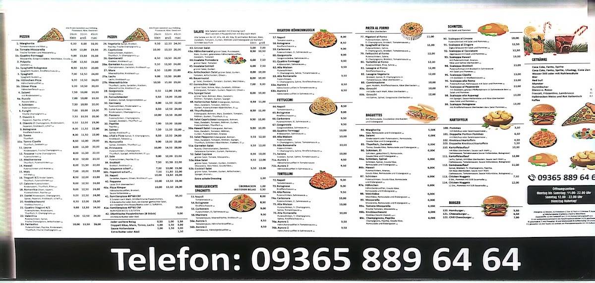 Pizzeria Peppone меню