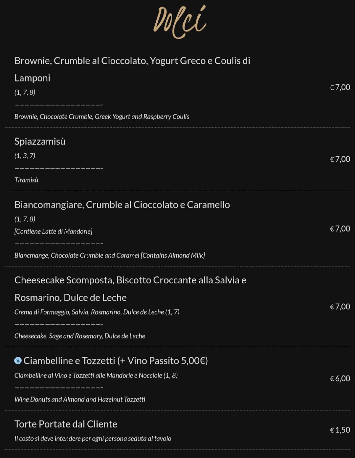 Spiazzo - Pizzeria - Roma меню