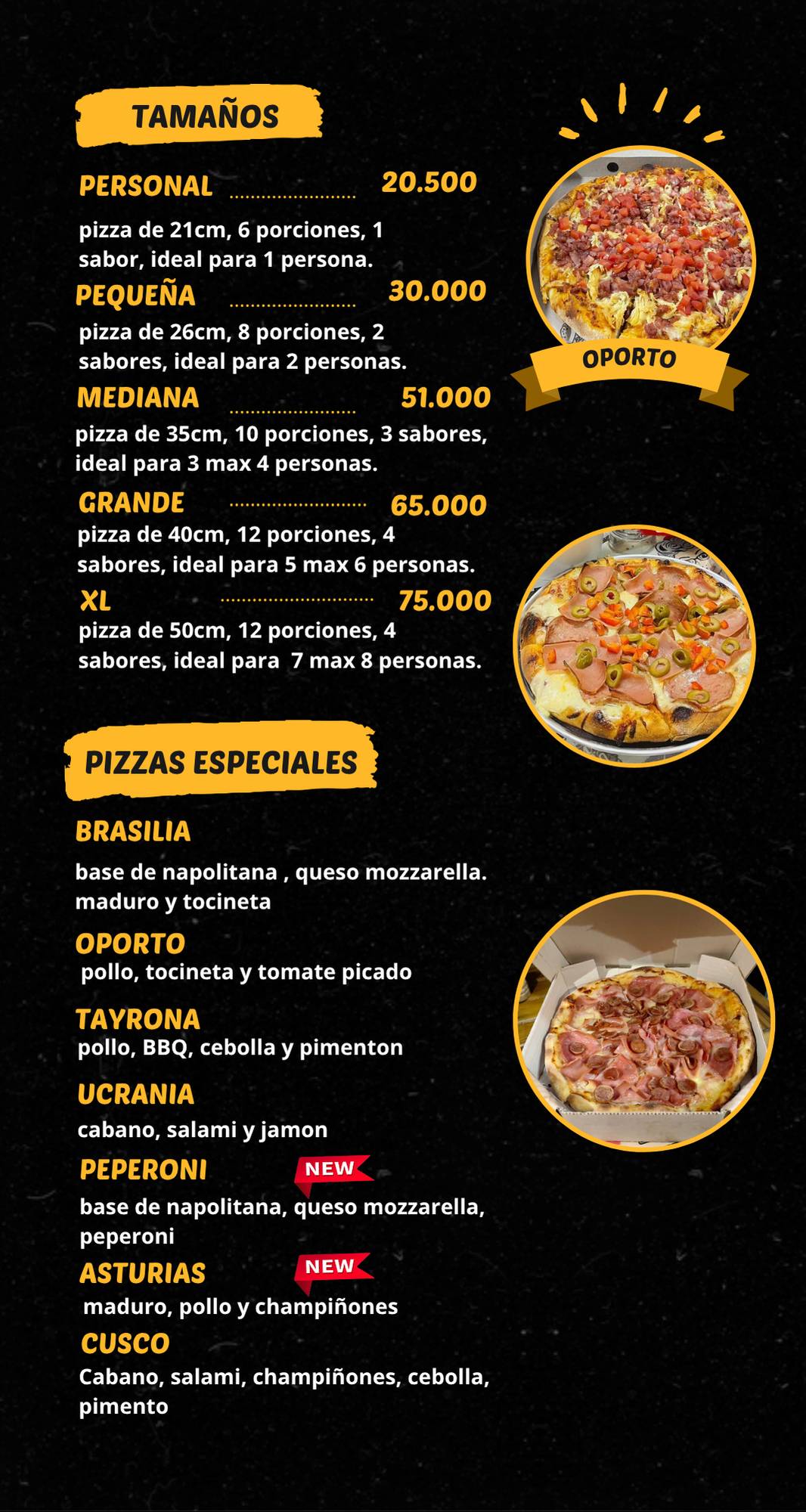 Pizzería ruta 22 меню