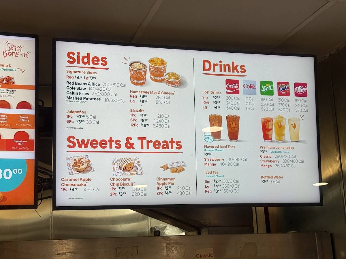 Popeyes Louisiana Kitchen меню