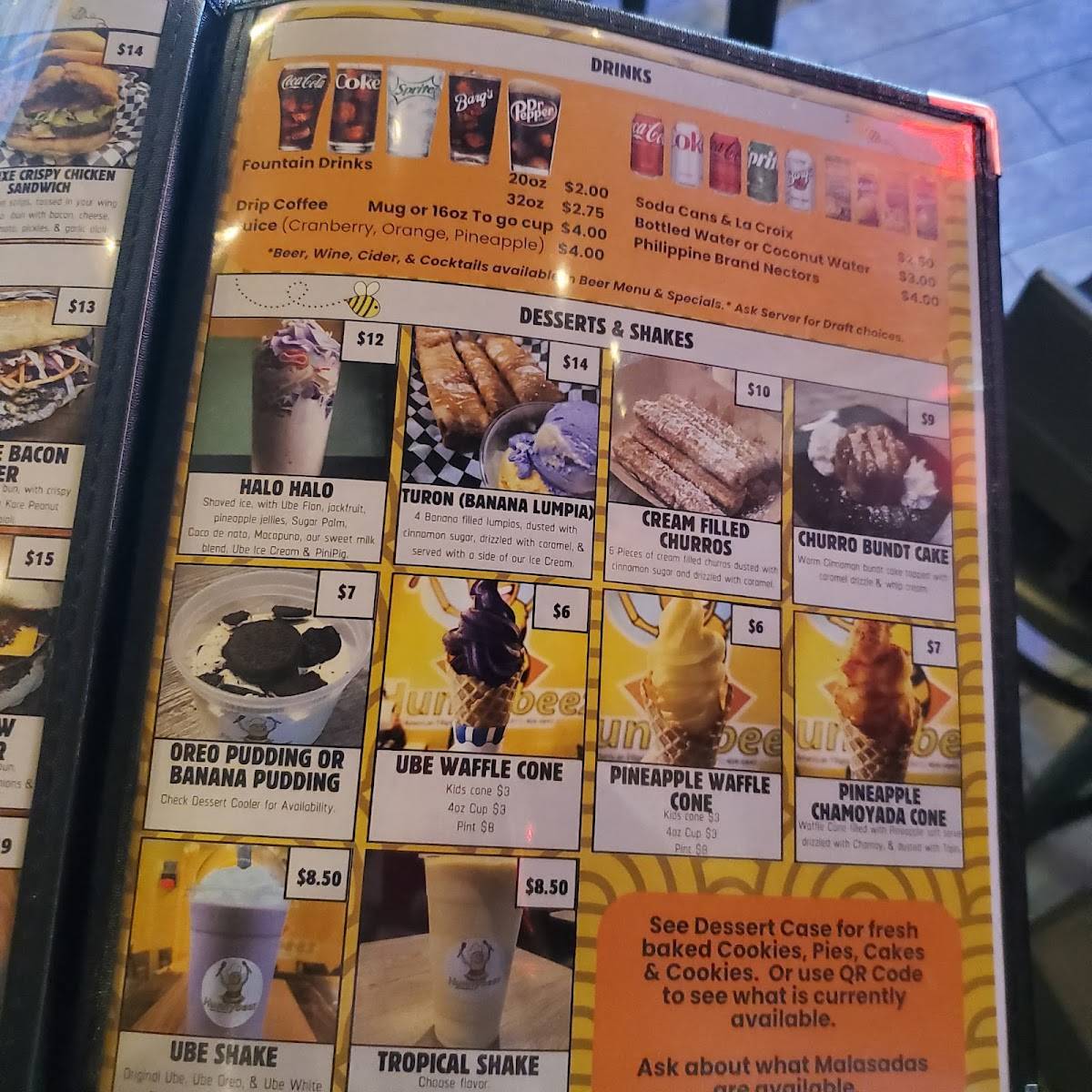 Hunny Beez меню