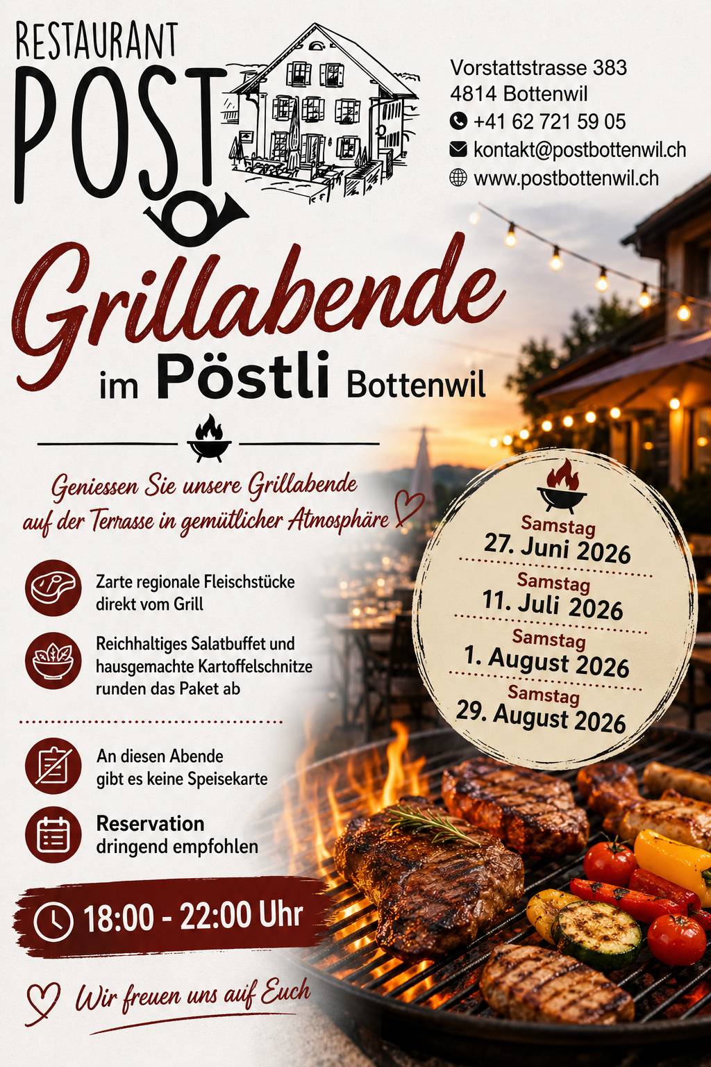 Post Bottenwil меню