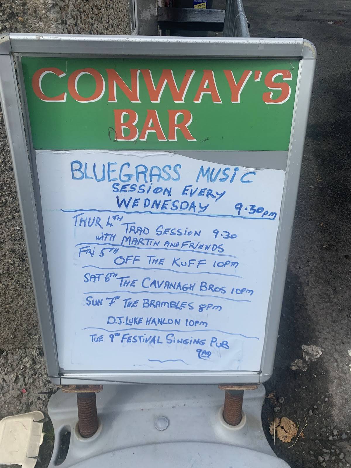 Conways Bar меню