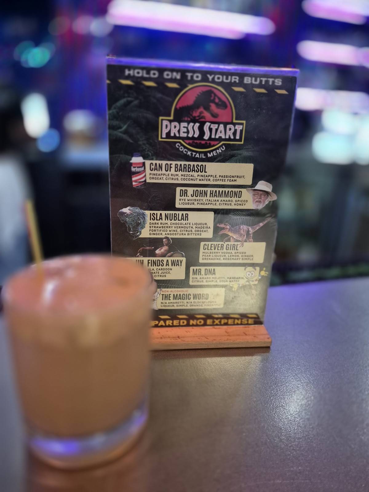 Press Start Arcade & Bar меню