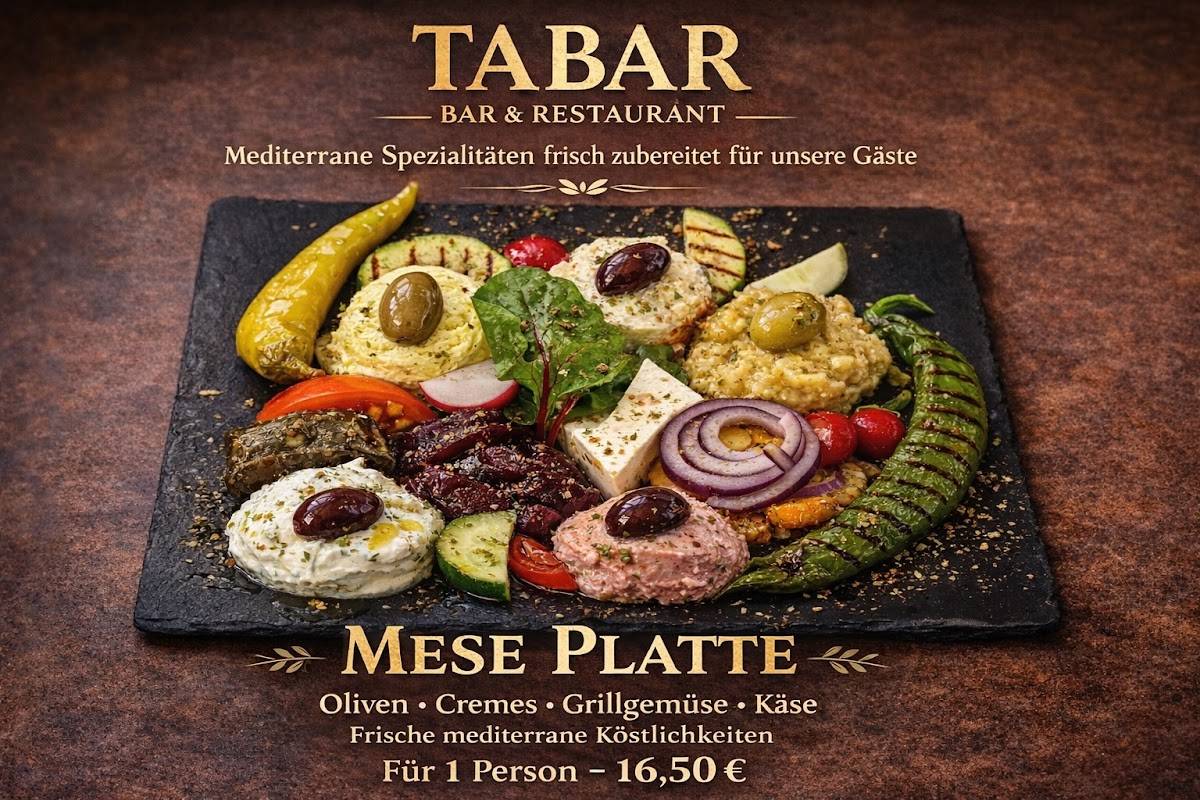 Tabar Bar & Restaurant меню