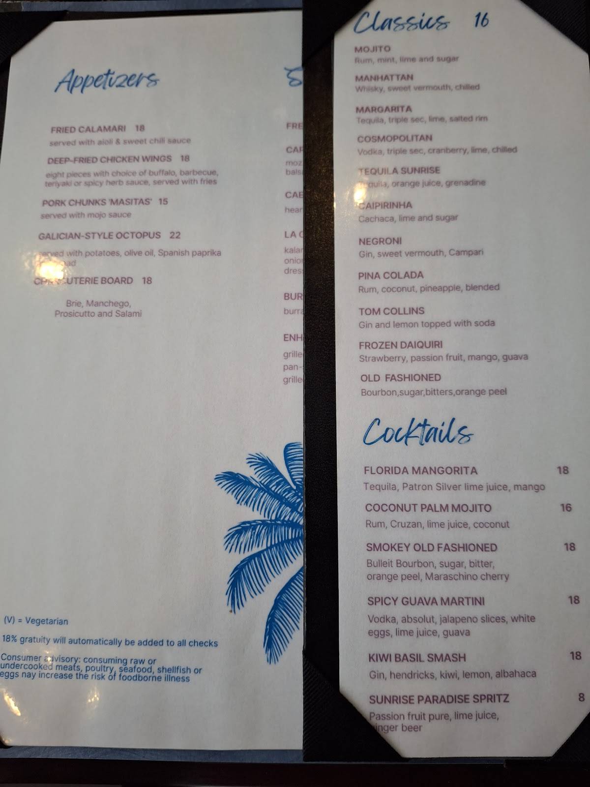 The Rickenbacker Restaurant меню
