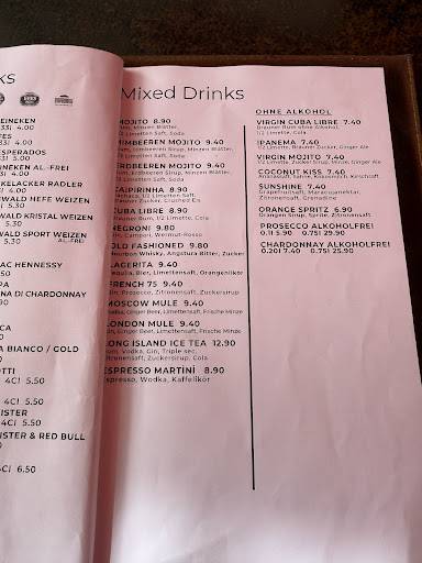 mocha Espresso & wine меню