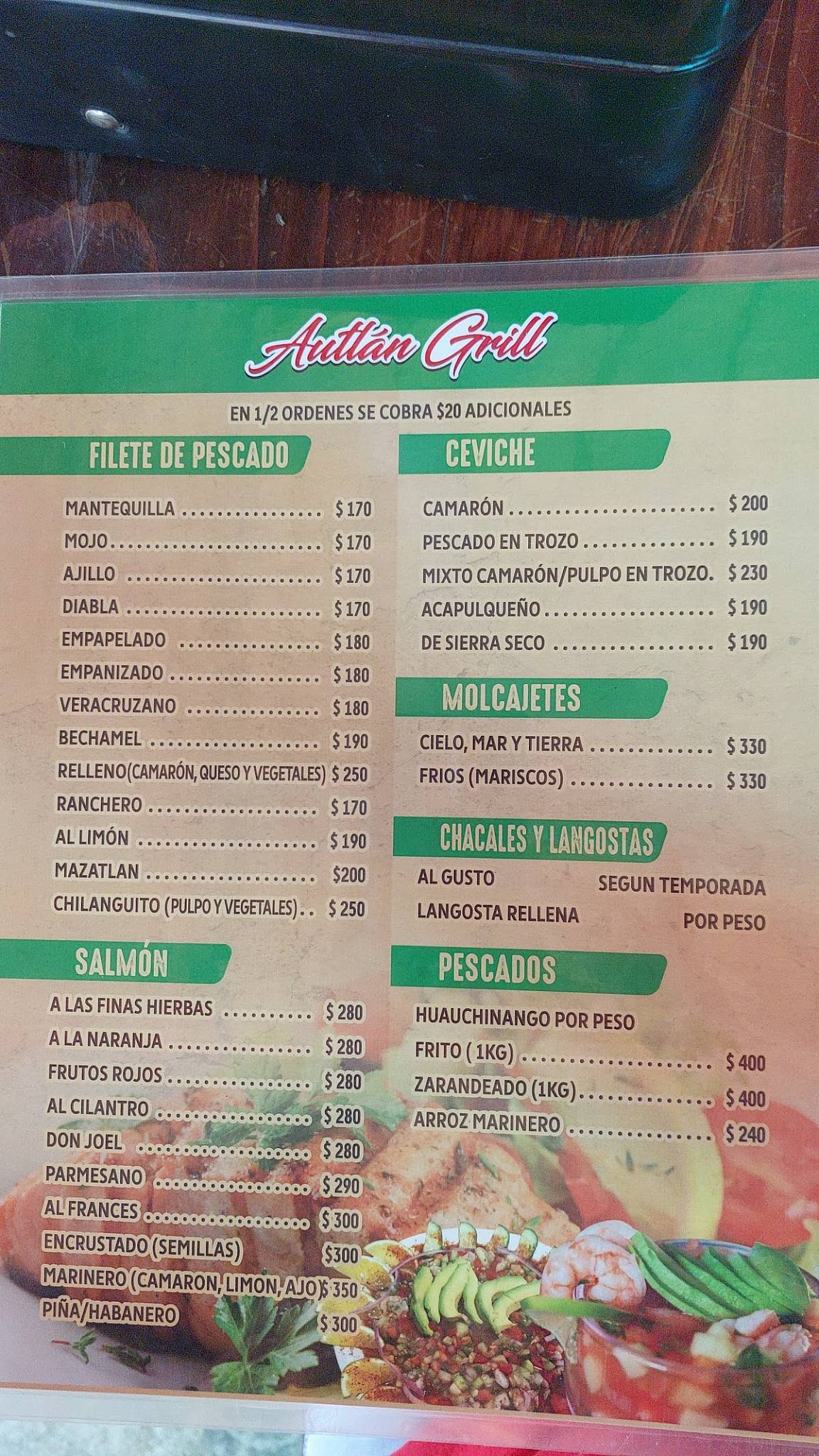 El Costeñito меню