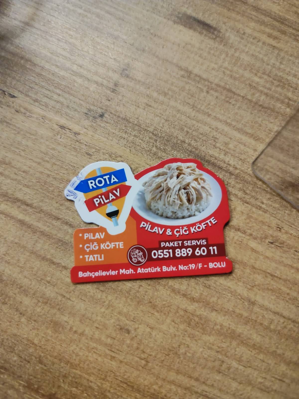 ROTA PİLAV меню