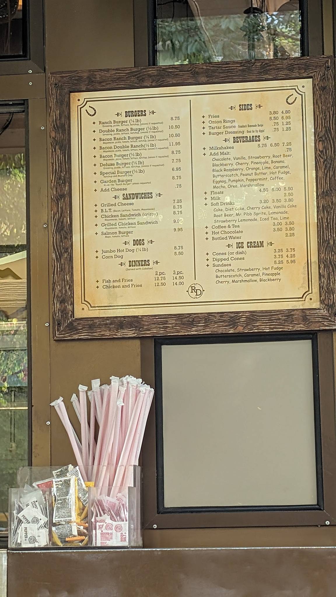 Ranch Drive-In меню