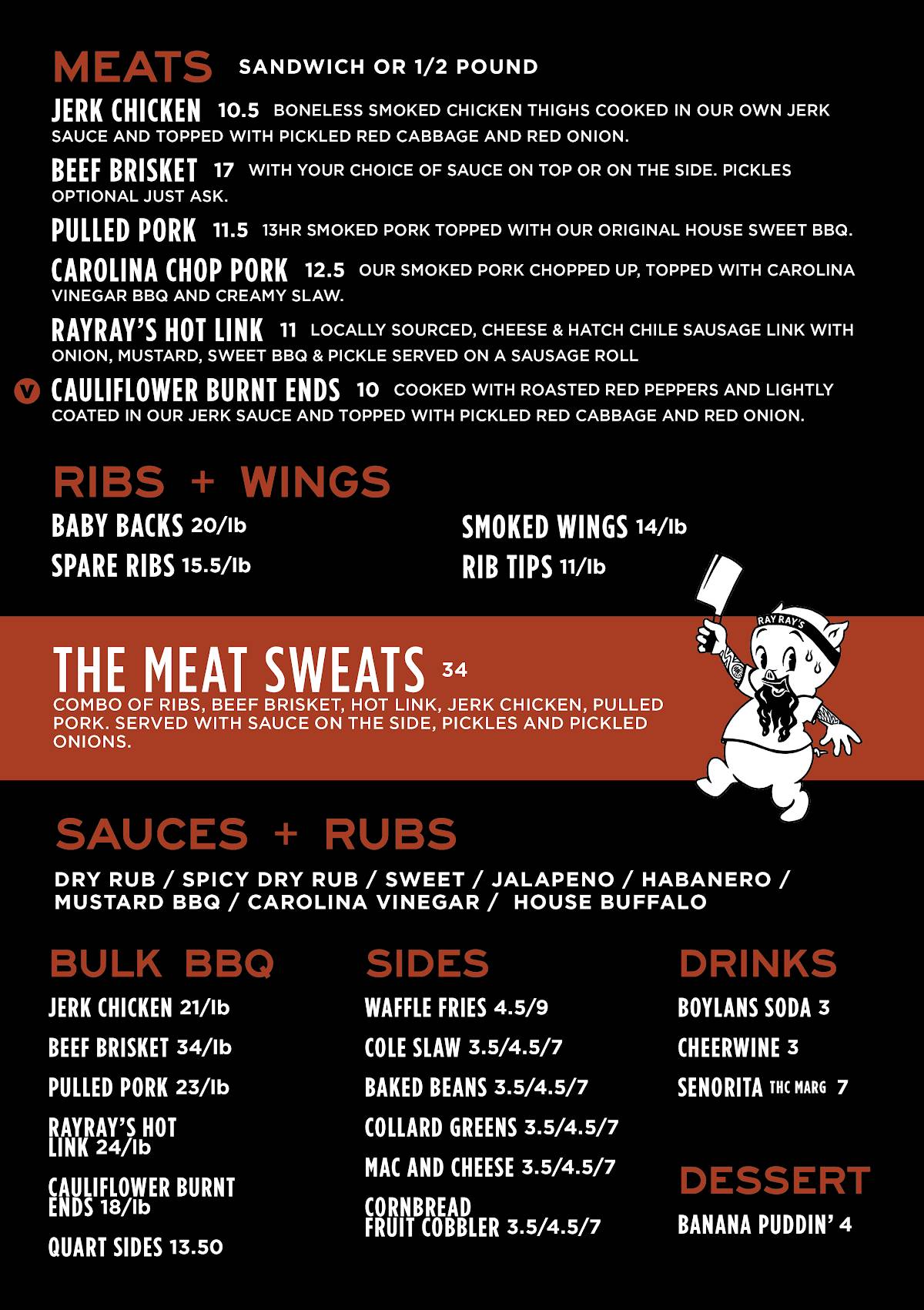 Ray Ray's Hog Pit Westerville меню