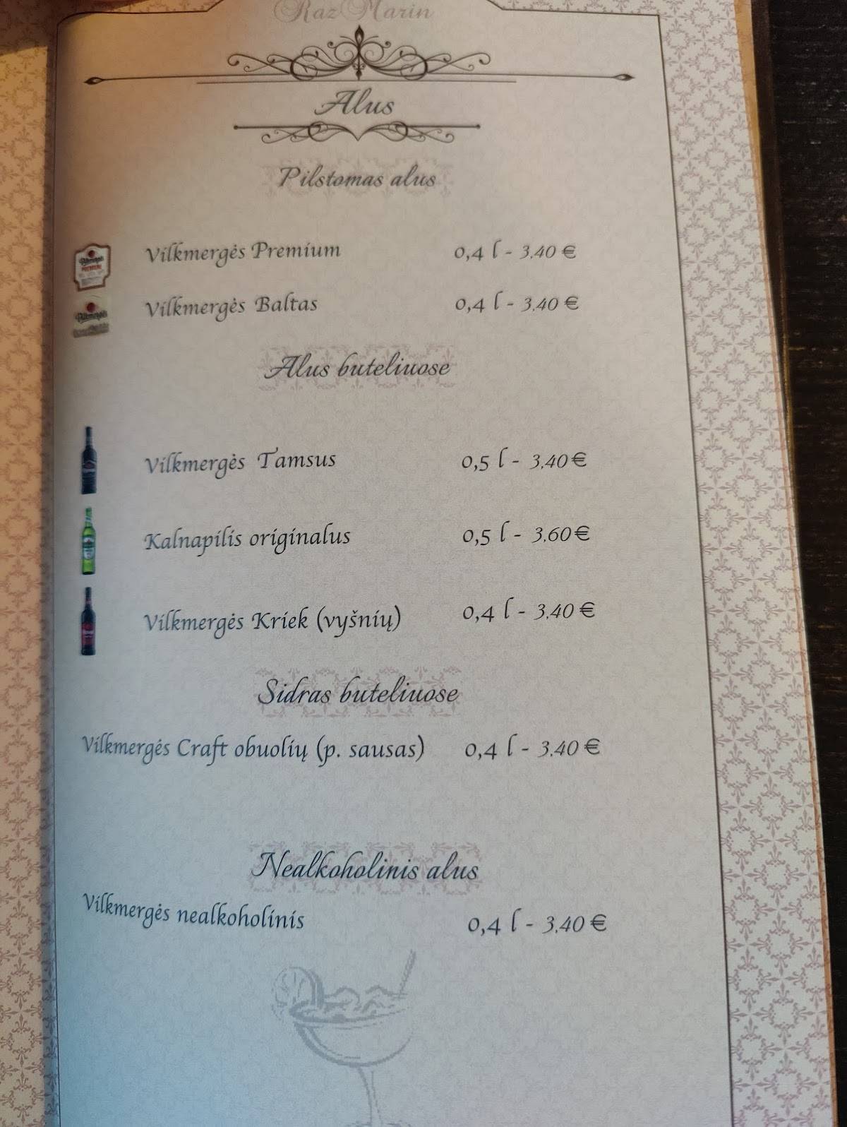 RazMarin меню