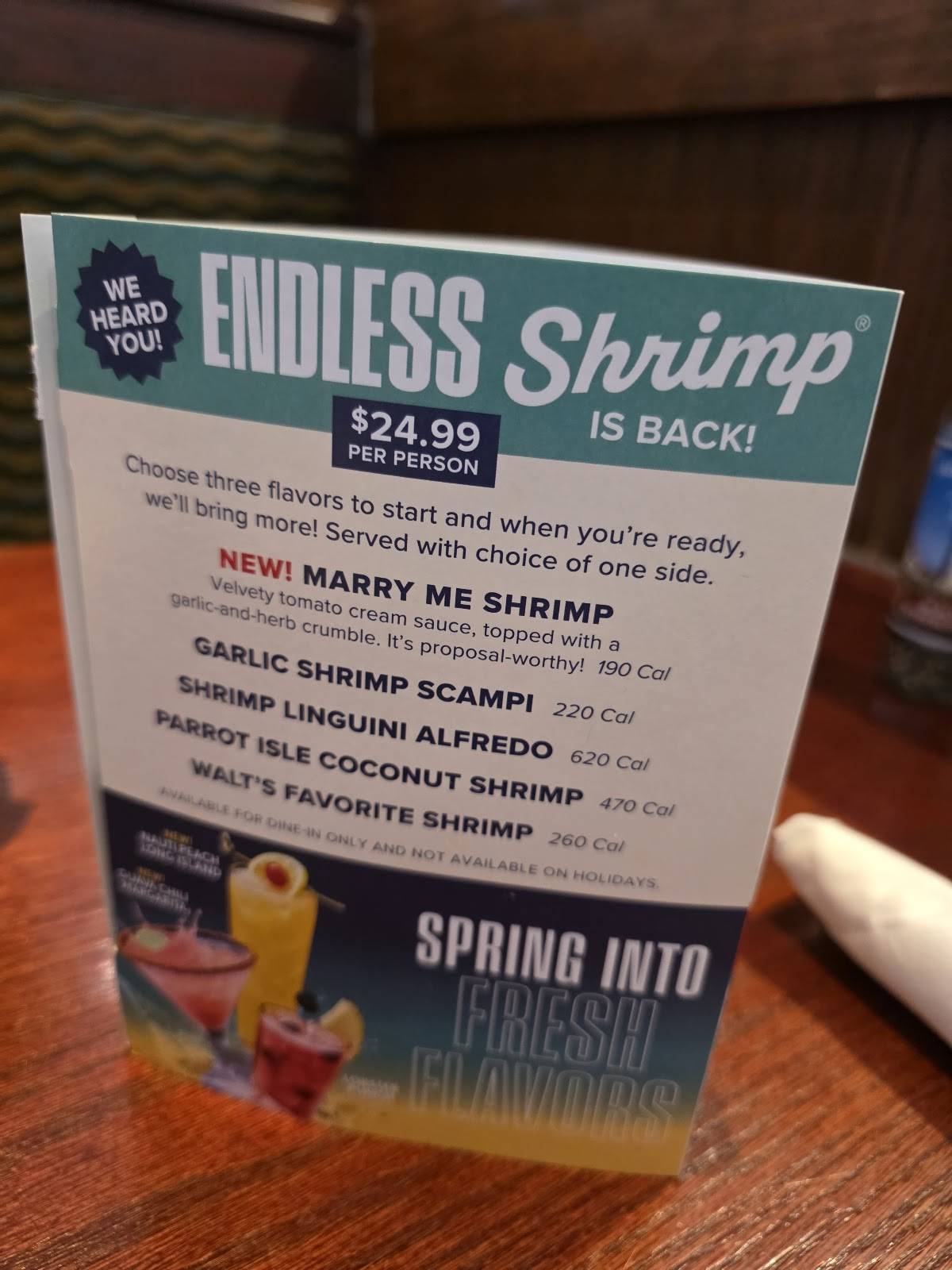 Red Lobster меню