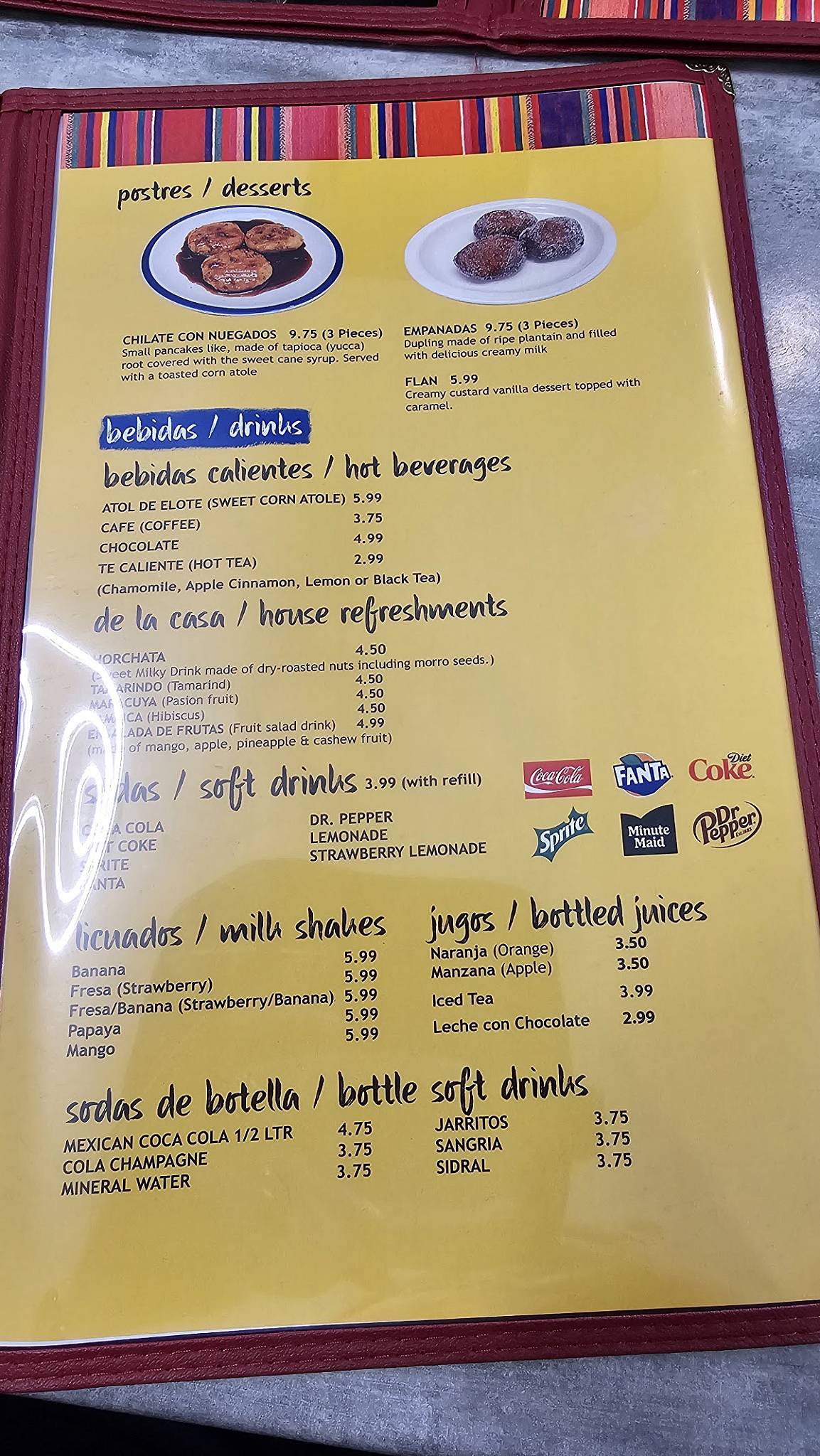 Mi Chalateca меню