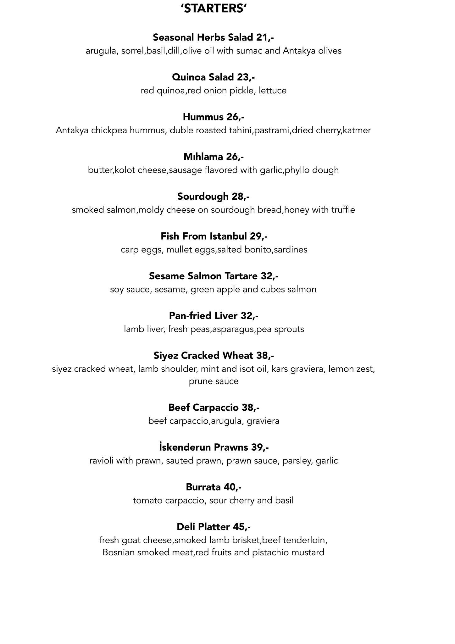 Alancha меню