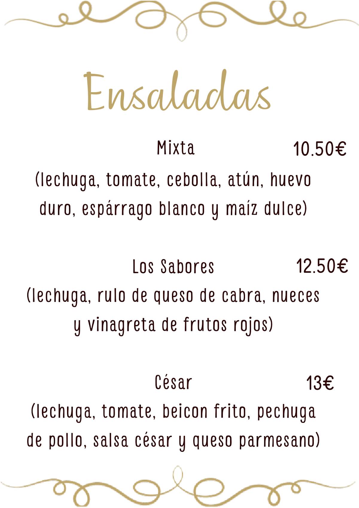 Avenida del Sabor Arganda меню