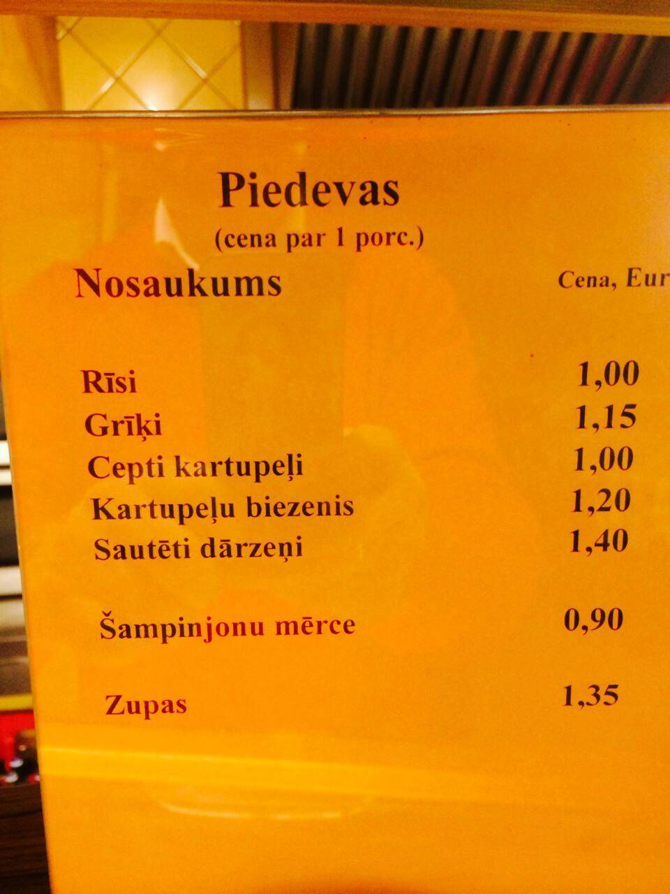 Bistro Panna меню
