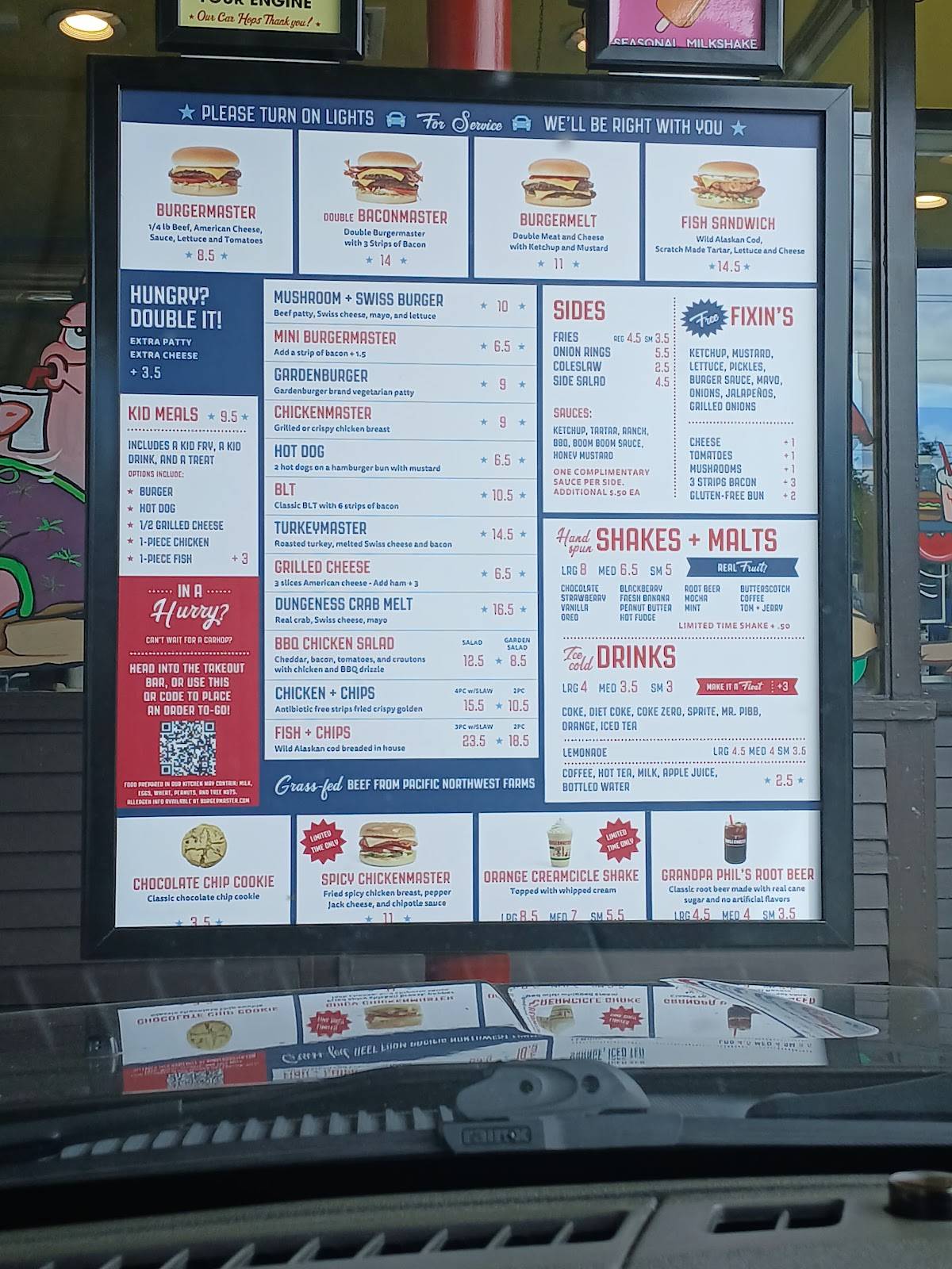 Burgermaster меню
