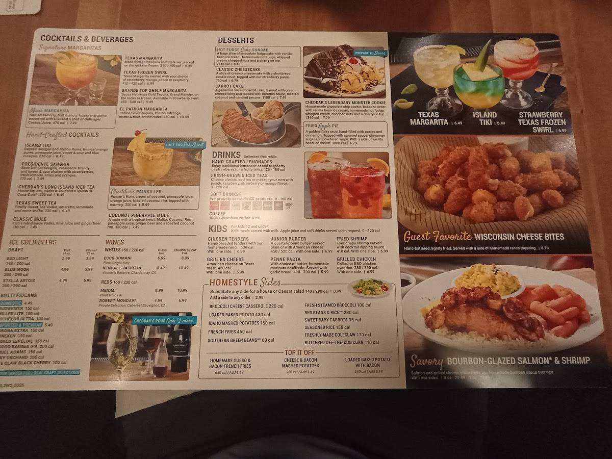 Cheddar's Scratch Kitchen меню