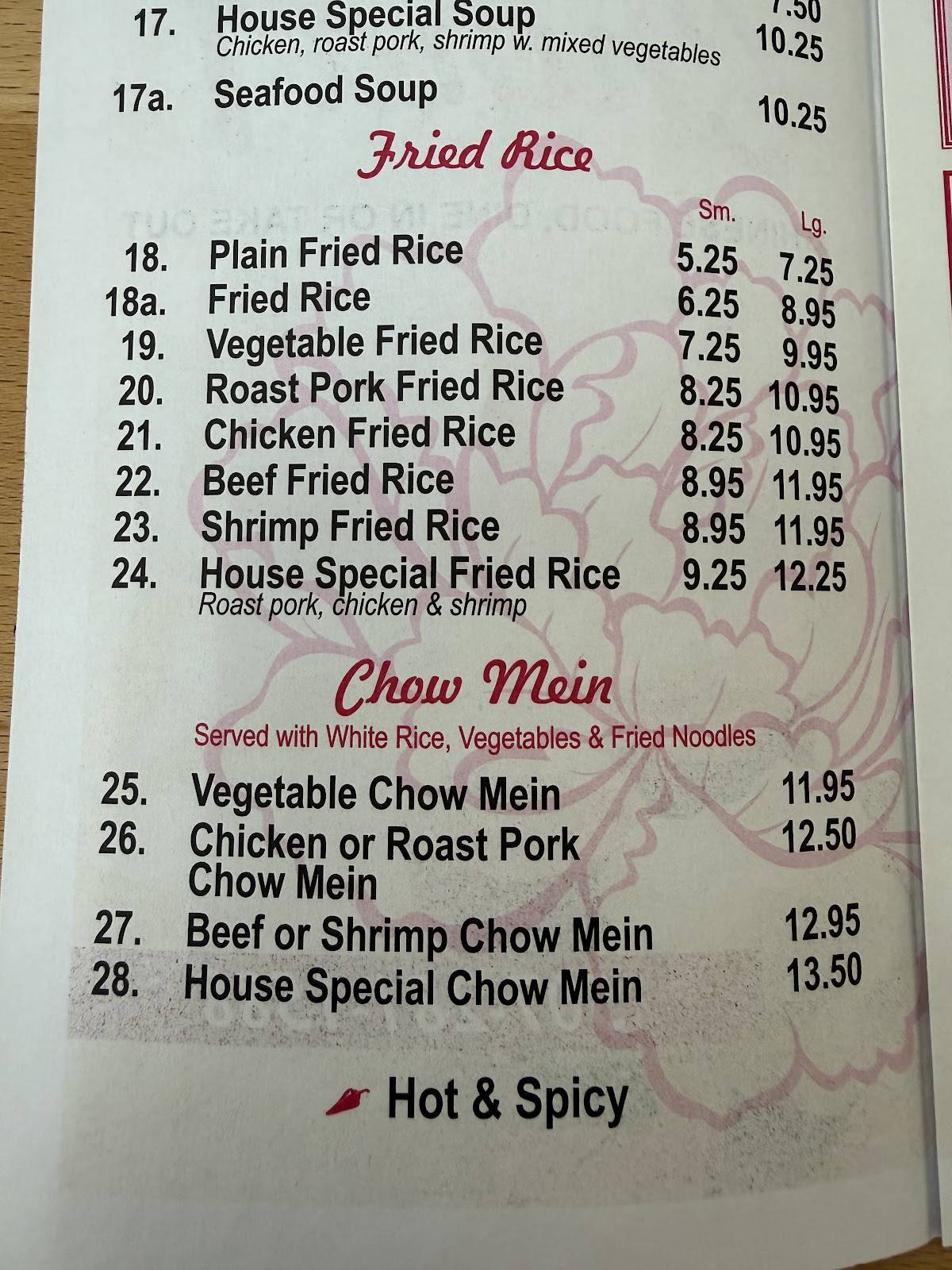 China One меню
