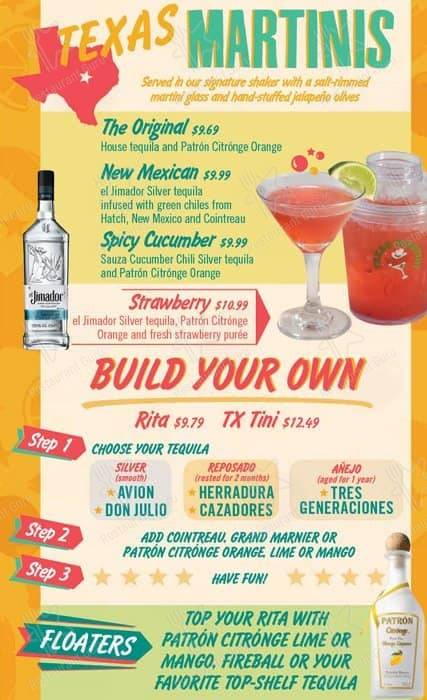 Chuy's меню
