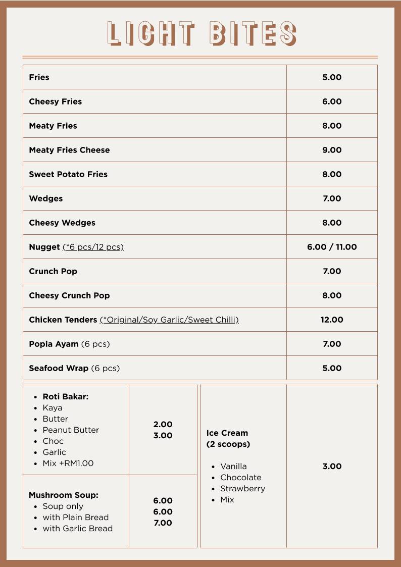 DM Choice Cafe меню