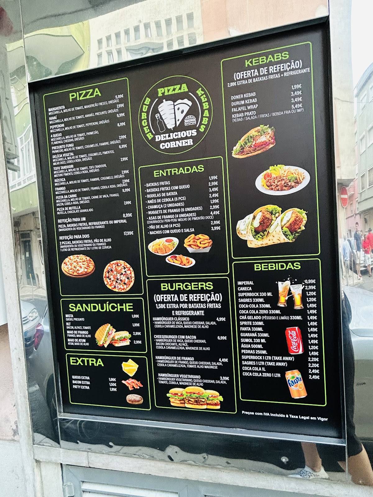 Delicious corner меню