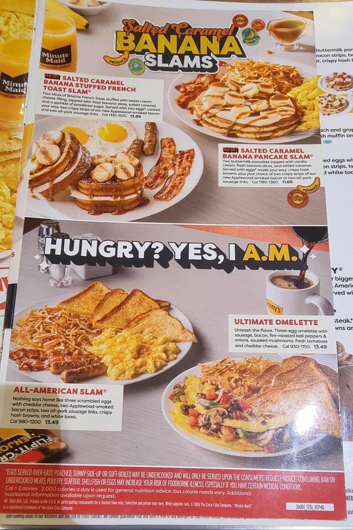 Denny's Restaurant меню