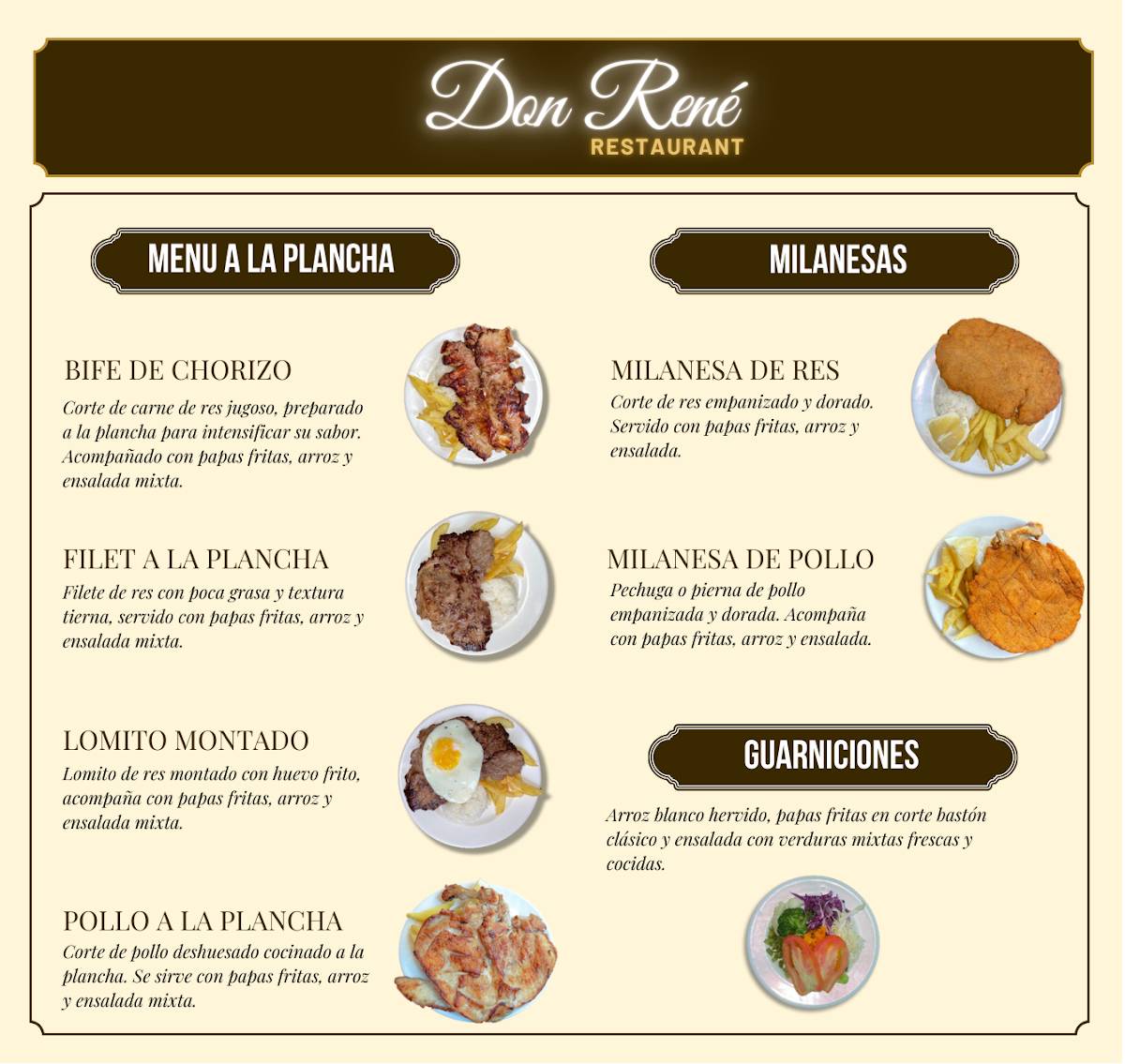 Restaurant Don René меню