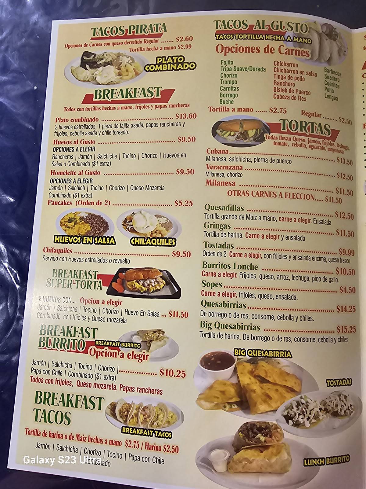 EL RICO TACO меню