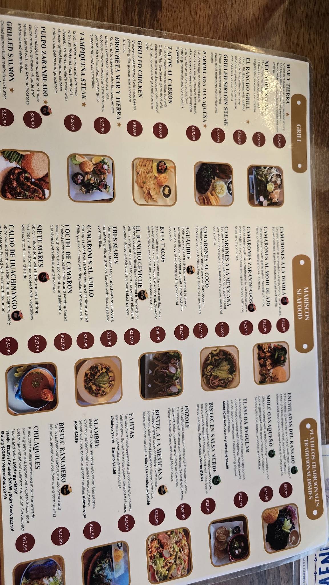El Rancho Bar&Grill меню