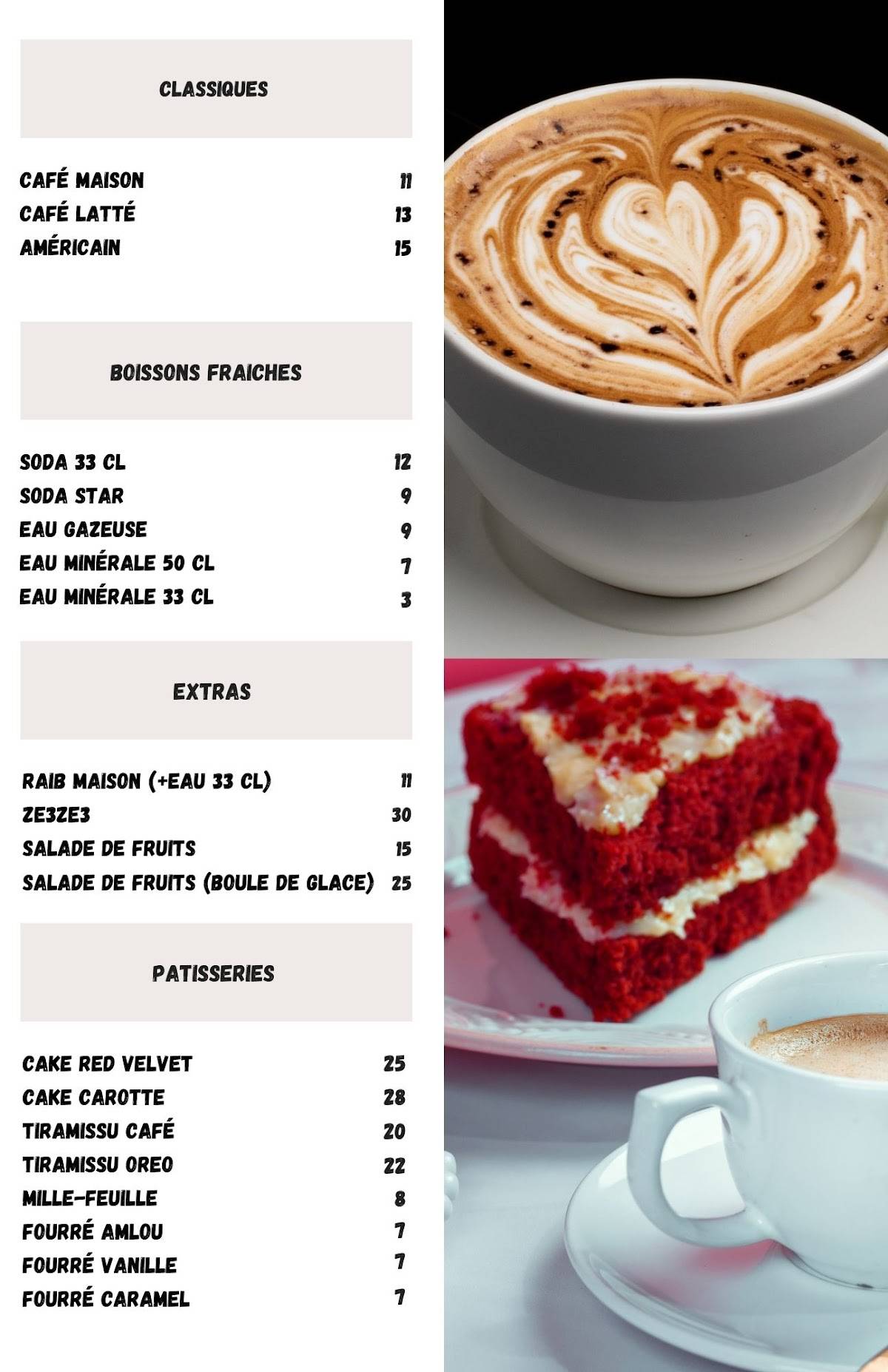 Entre'act ( Café berkane ) меню